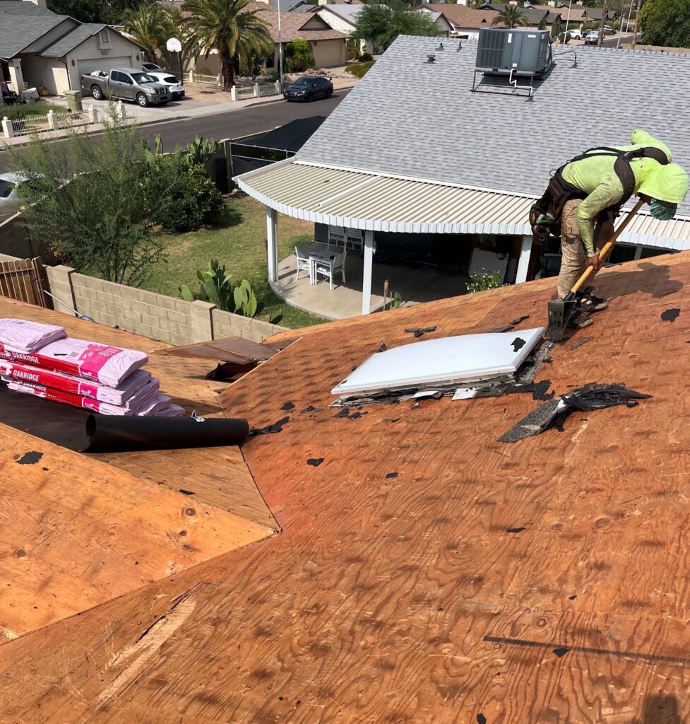 Acclaimed Roofing Experts Preparing the area for Roofing Services in Biltmore, AZ